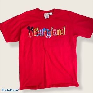 Disneyland Disney character graphic red T-shirt